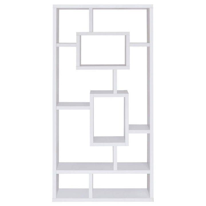 Corey - 71" 8 - Shelf Bookshelf - White Standard Bookcase modern furniture Contempo Furniture