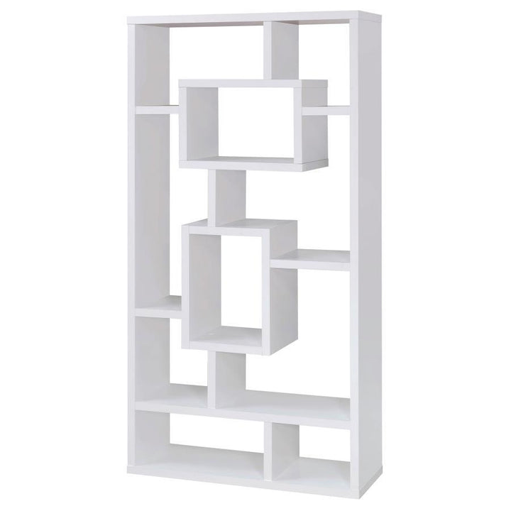 Corey - 71" 8 - Shelf Bookshelf - White Standard Bookcase modern furniture Contempo Furniture