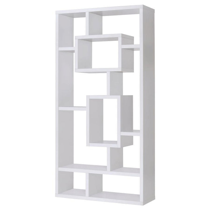 Corey - 71" 8 - Shelf Bookshelf - White Standard Bookcase modern furniture Contempo Furniture