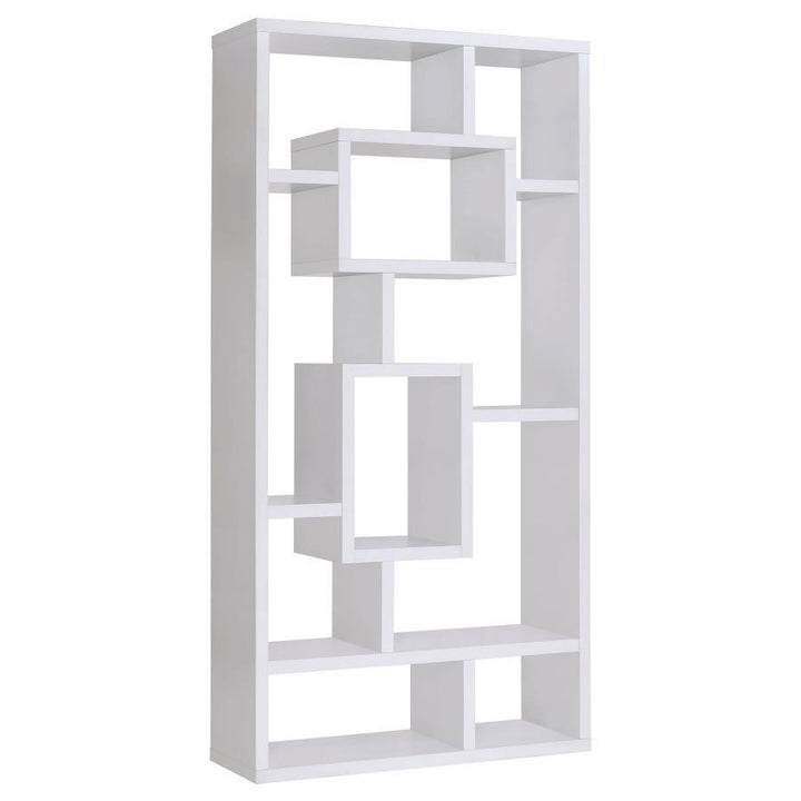 Corey - 71" 8 - Shelf Bookshelf - White Standard Bookcase modern furniture Contempo Furniture