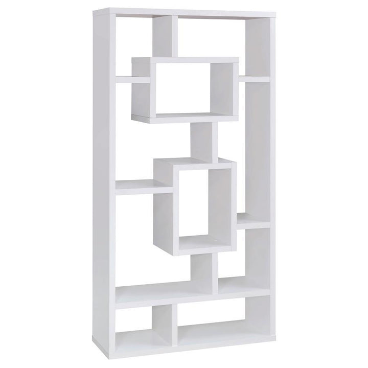 Corey - 71" 8 - Shelf Bookshelf - White Standard Bookcase modern furniture Contempo Furniture
