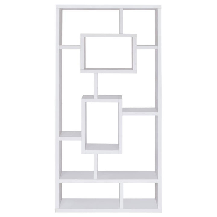 Corey - 71" 8 - Shelf Bookshelf - White Standard Bookcase modern furniture Contempo Furniture