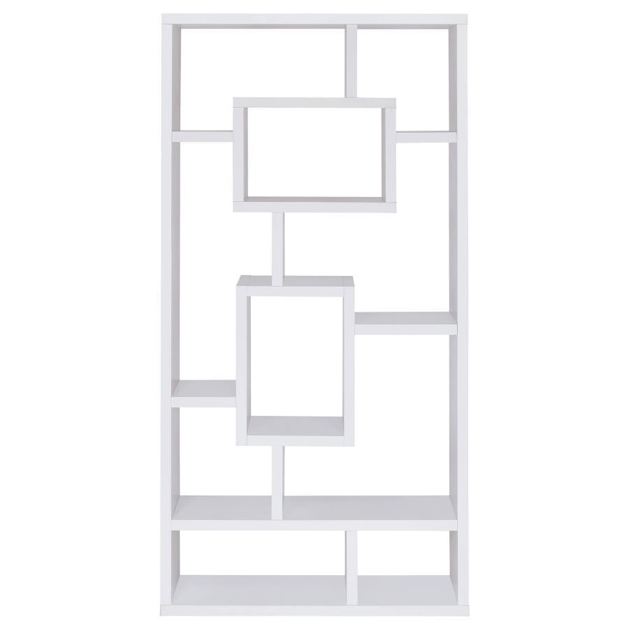 Corey - 71" 8 - Shelf Bookshelf - White Standard Bookcase modern furniture Contempo Furniture