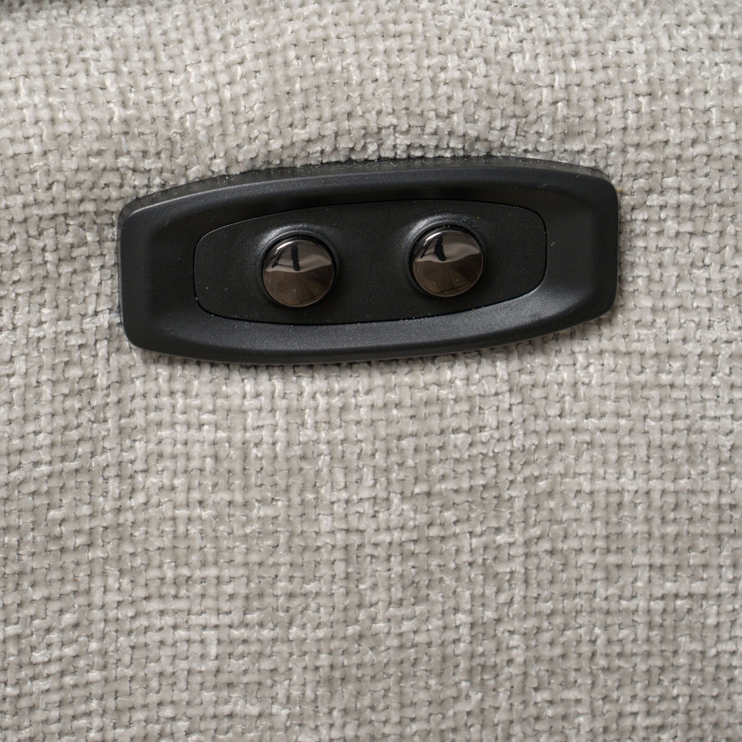 Corinth - Modern Grey Fabric Sectional Sofa with 3 Power Recliners