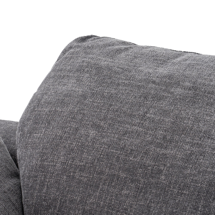 Corinth - Modern Dark Grey Fabric Sectional Sofa with 3 Power Recliners