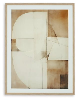Corlain Wall Art - Light Brown Framed Prints modern furniture Contempo Furniture