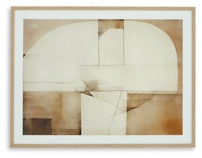 Corlain Wall Art - Light Brown Framed Prints modern furniture Contempo Furniture
