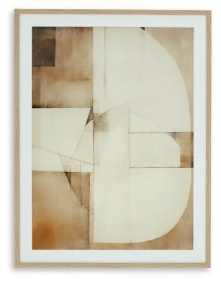 Corlain Wall Art - Light Brown Framed Prints modern furniture Contempo Furniture