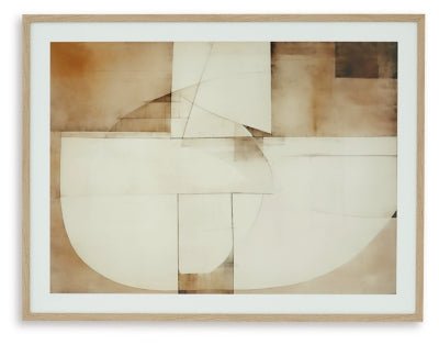 Corlain Wall Art - Light Brown Framed Prints modern furniture Contempo Furniture