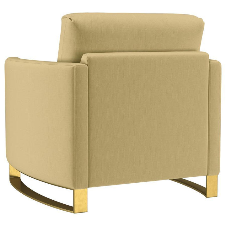 Corliss - 3 Piece Velvet Upholstered Sofa Set - Camel 3 - Piece Living Room Set modern furniture Contempo Furniture