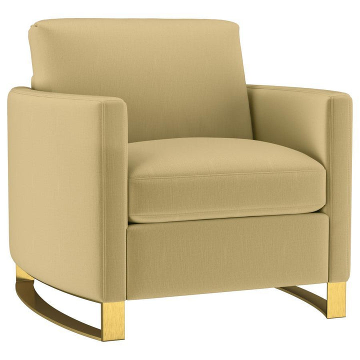 Corliss - 3 Piece Velvet Upholstered Sofa Set - Camel 3 - Piece Living Room Set modern furniture Contempo Furniture