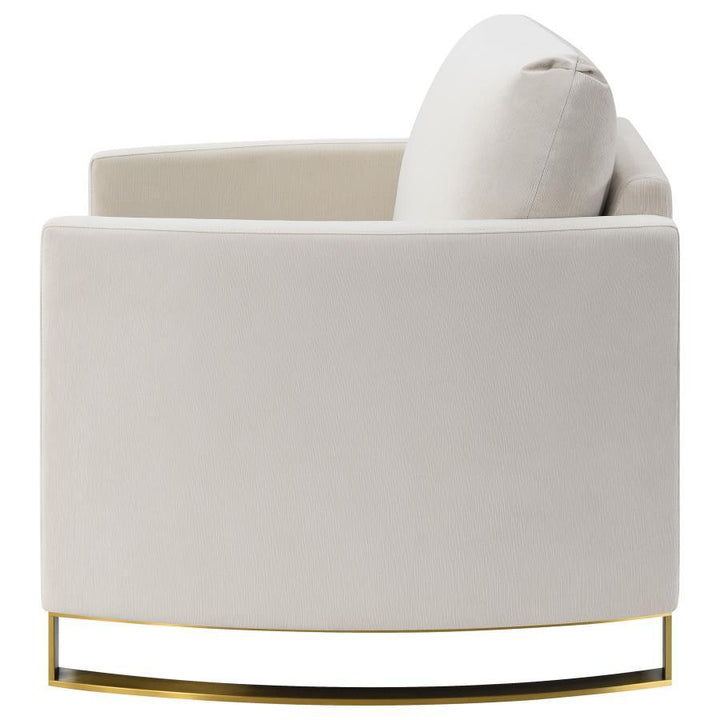 Corliss - Upholstered Arched Arm Accent Chair - Beige Arm Chair modern furniture Contempo Furniture