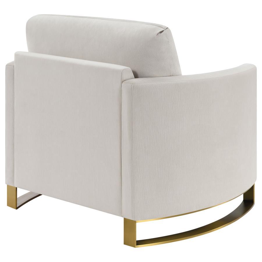 Corliss - Upholstered Arched Arm Accent Chair - Beige Arm Chair modern furniture Contempo Furniture