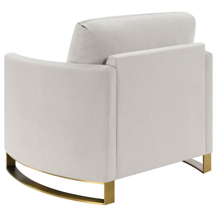 Corliss - Upholstered Arched Arm Accent Chair - Beige Arm Chair modern furniture Contempo Furniture