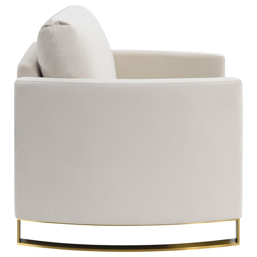 Corliss - Upholstered Arched Arm Accent Chair - Beige Arm Chair modern furniture Contempo Furniture