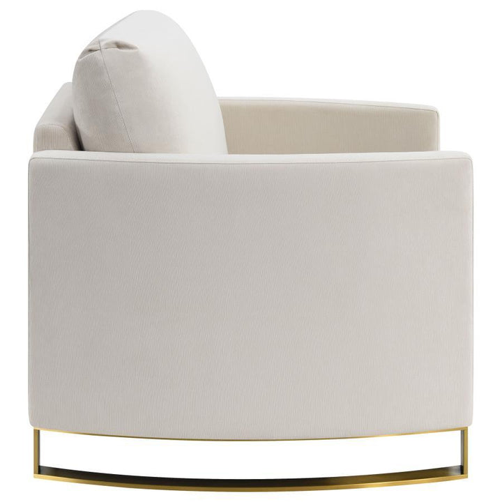 Corliss - Upholstered Arched Arm Accent Chair - Beige Arm Chair modern furniture Contempo Furniture
