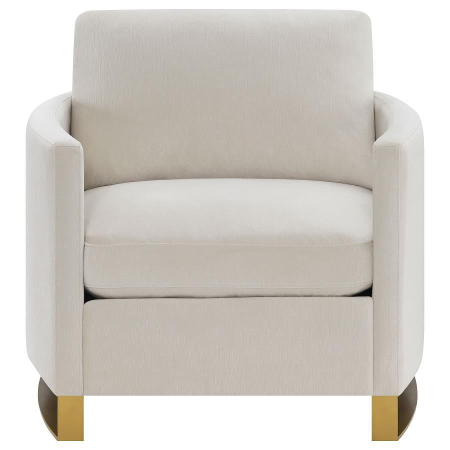 Corliss - Upholstered Arched Arm Accent Chair - Beige Arm Chair modern furniture Contempo Furniture
