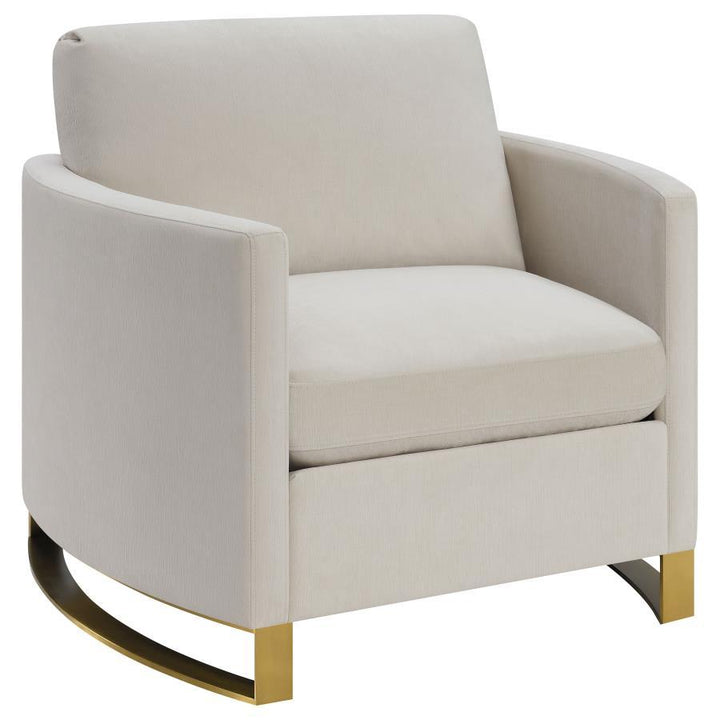 Corliss - Upholstered Arched Arm Accent Chair - Beige Arm Chair modern furniture Contempo Furniture