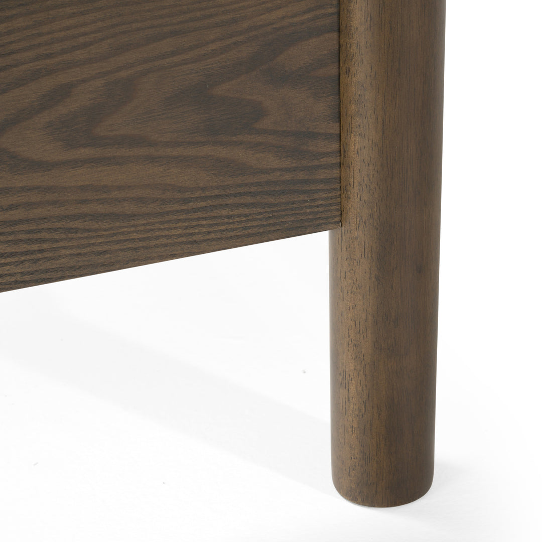 Carolina  Modern Grey Fabric + Wenge Bed