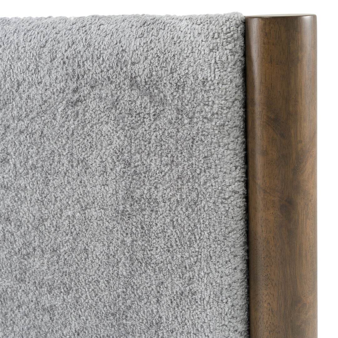 Carolina - Modern Grey Fabric + Wenge Bed