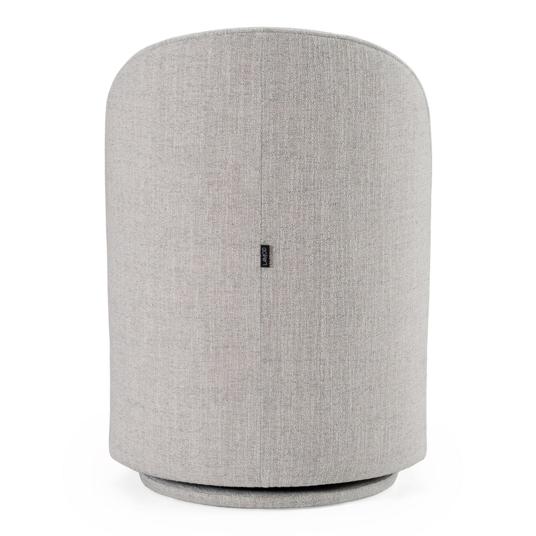 Correa  Modern Light Grey Fabric Swivel Dining Chair