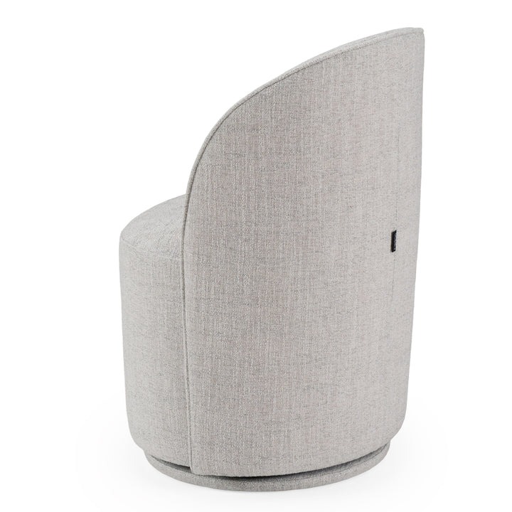Correa - Modern Light Grey Fabric Swivel Dining Chair