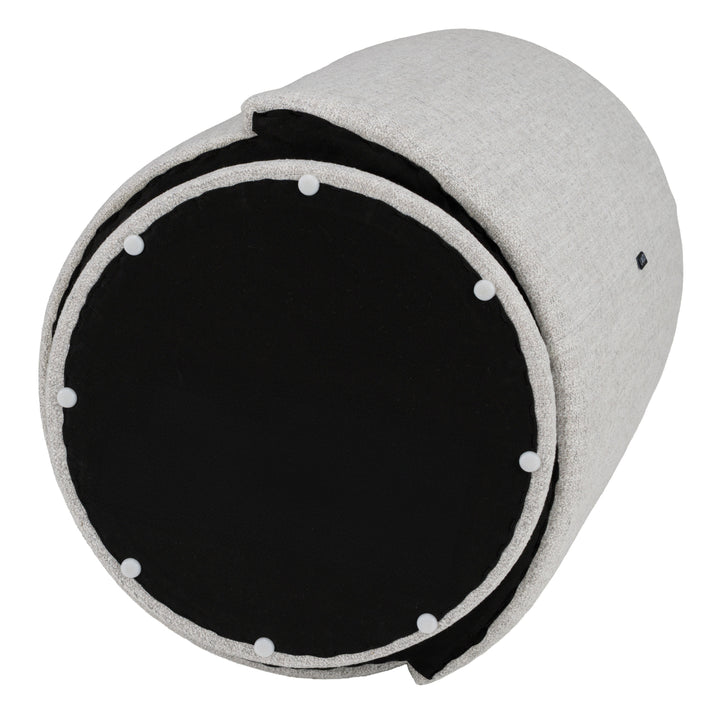 Correa  Modern Light Grey Fabric Swivel Dining Chair