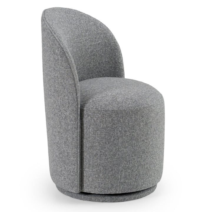 Correa  Modern Grey Fabric Swivel Dining Chair