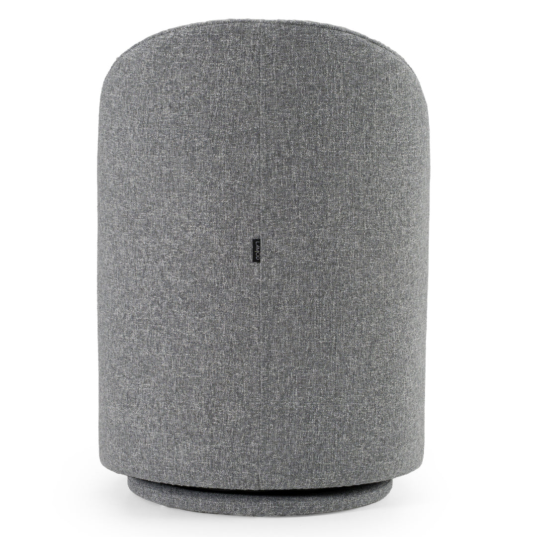 Correa  Modern Grey Fabric Swivel Dining Chair