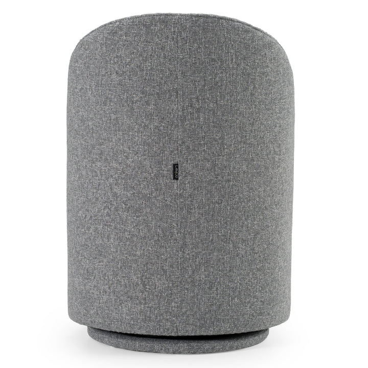 Correa  Modern Grey Fabric Swivel Dining Chair