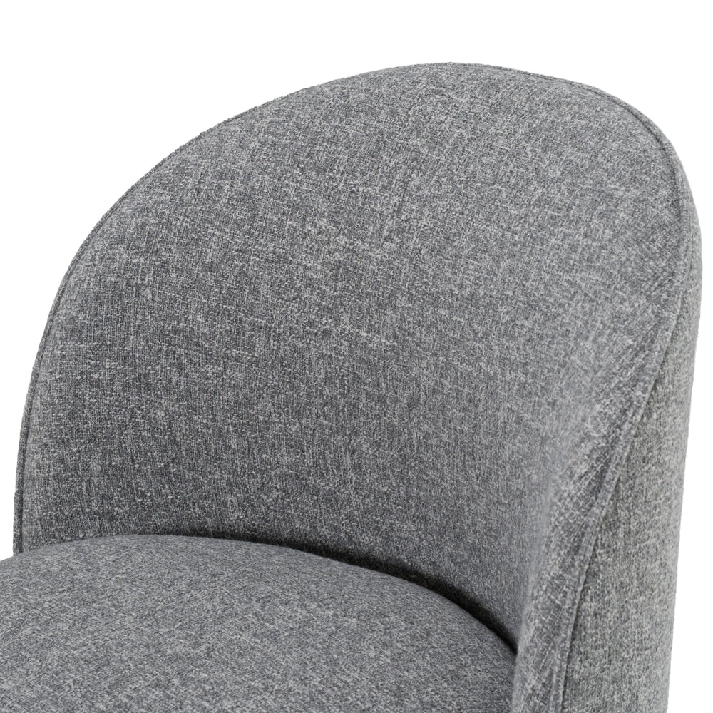 Correa - Modern Grey Fabric Swivel Dining Chair - View 6