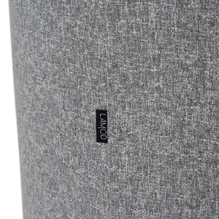 Correa  Modern Grey Fabric Swivel Dining Chair