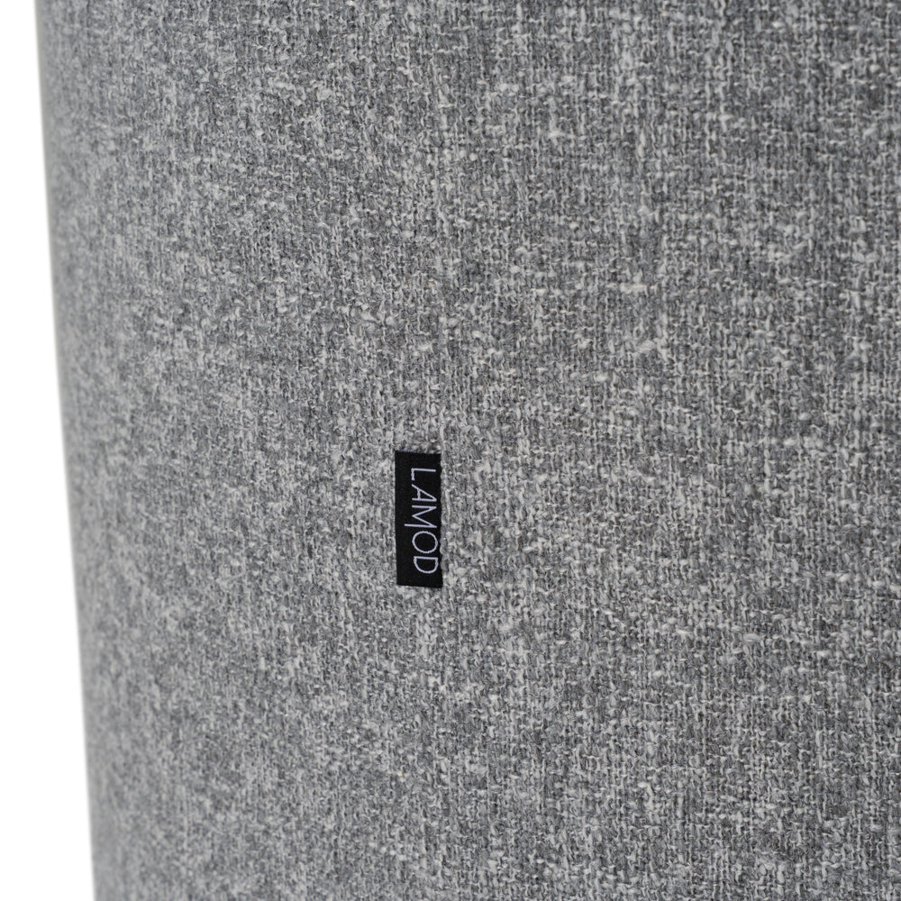 Correa - Modern Grey Fabric Swivel Dining Chair - View 7