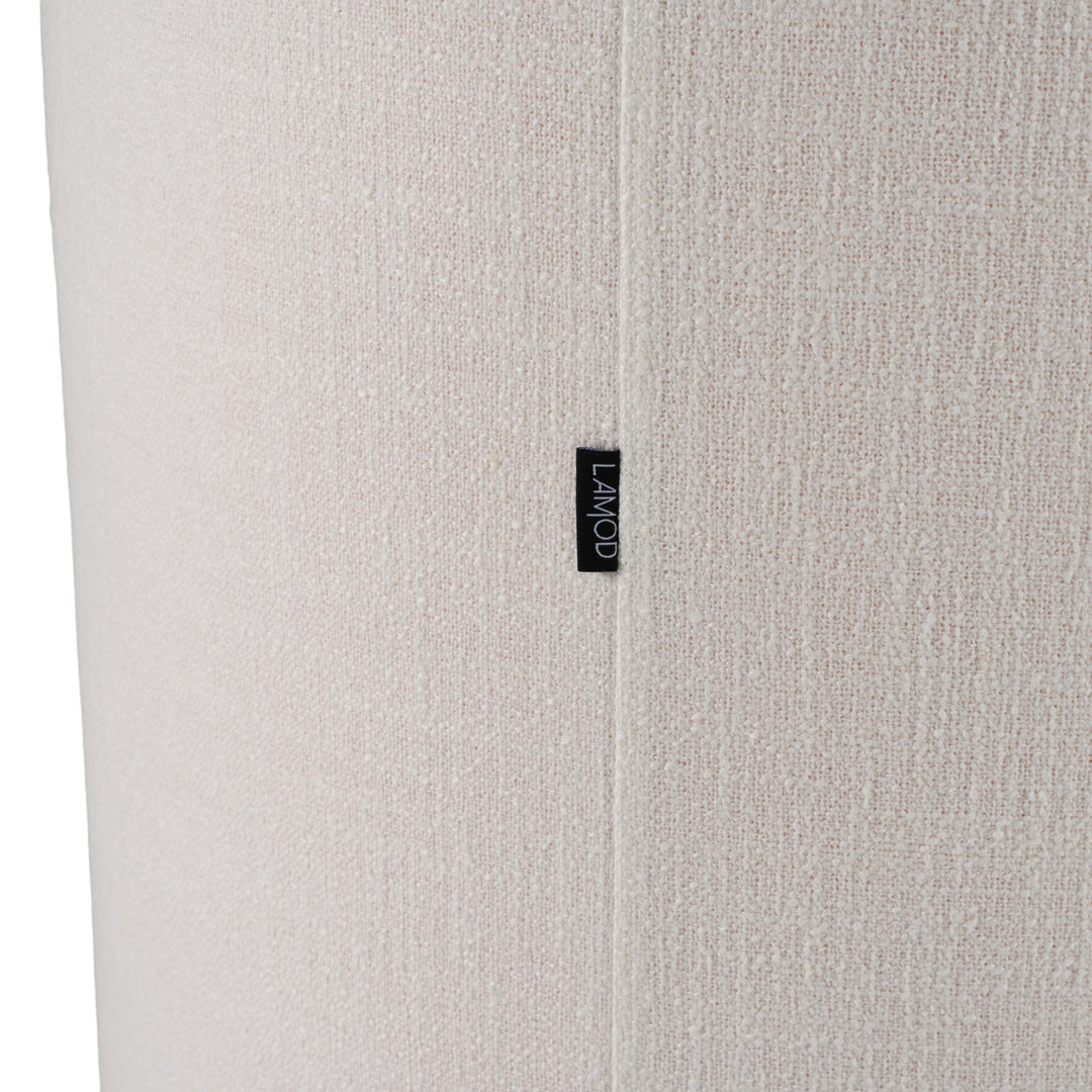 Correa  Modern White Fabric Swivel Dining Chair