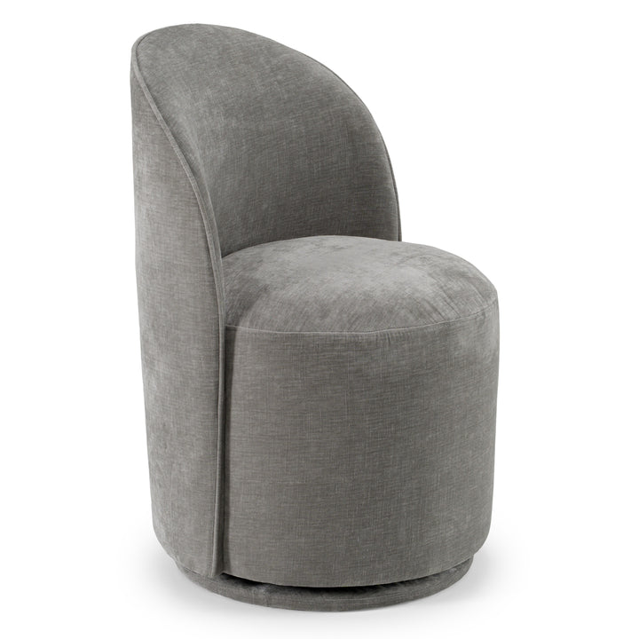 Correa - Modern Dove Grey Fabric Swivel Dining Chair