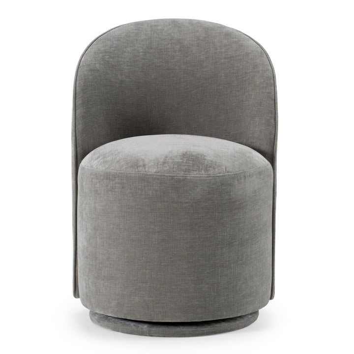 Correa - Modern Dove Grey Fabric Swivel Dining Chair