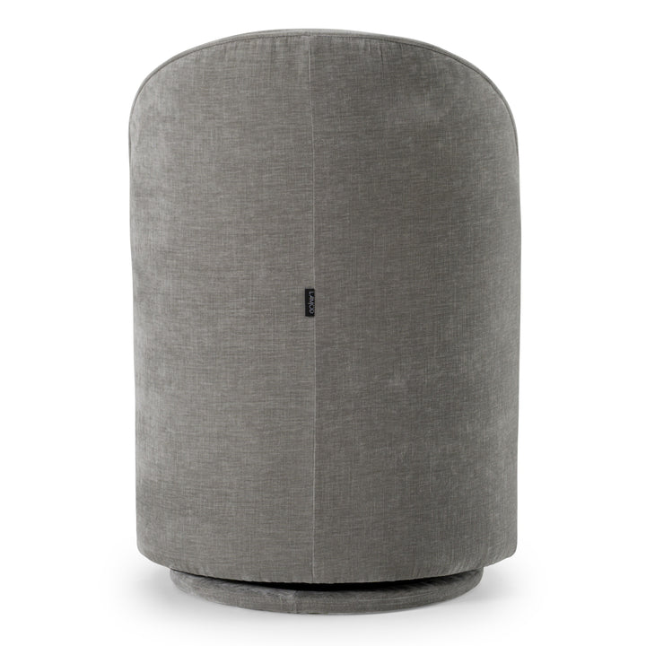 Correa  Modern Dove Grey Fabric Swivel Dining Chair