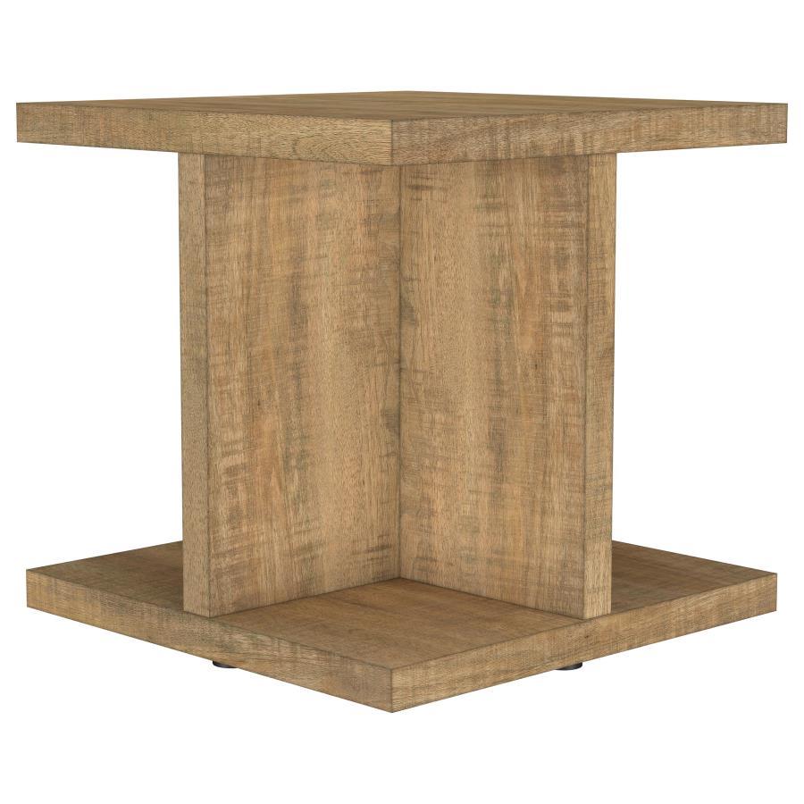 Cortona - Square Engineered Wood End Side Table - Mango End Table modern furniture Contempo Furniture