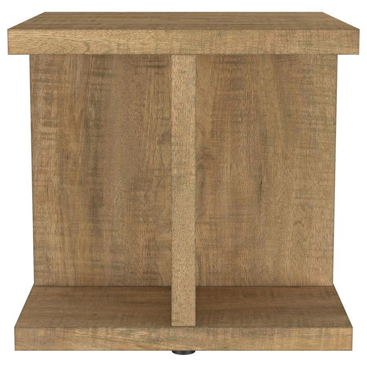 Cortona - Square Engineered Wood End Side Table - Mango End Table modern furniture Contempo Furniture