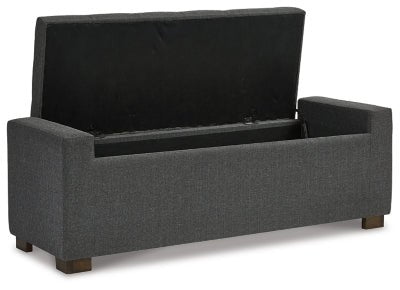 Cortwell Storage Bench - Gray Storage Bench modern furniture Contempo Furniture