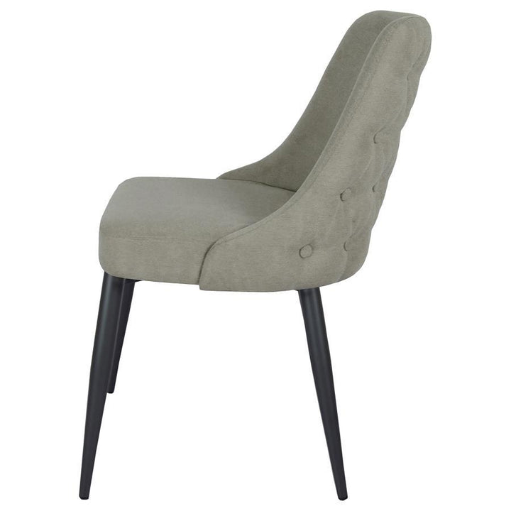 Cosmo - Upholstered Dining Side Chair (Set of 2) - Light Gray Chair Set modern furniture Contempo Furniture