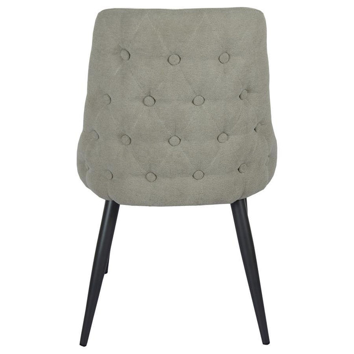Cosmo - Upholstered Dining Side Chair (Set of 2) - Light Gray Chair Set modern furniture Contempo Furniture