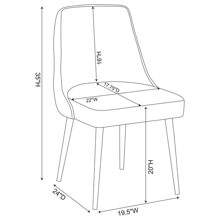 Cosmo - Upholstered Dining Side Chair (Set of 2) - Light Gray Chair Set modern furniture Contempo Furniture