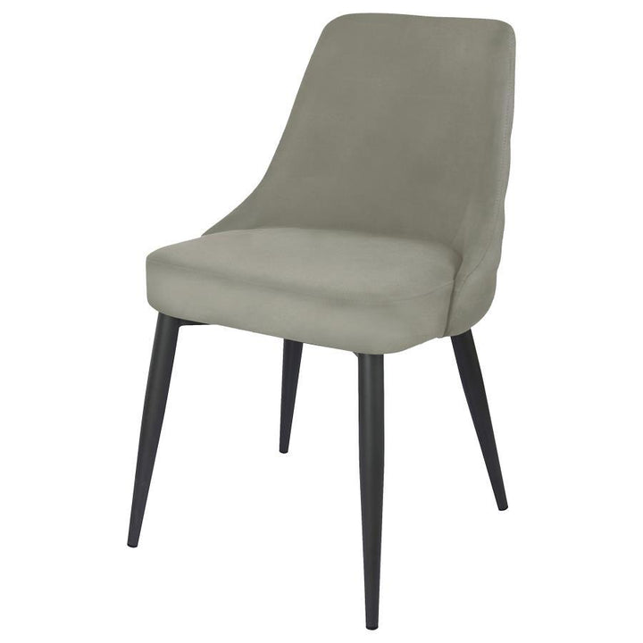 Cosmo - Upholstered Dining Side Chair (Set of 2) - Light Gray Chair Set modern furniture Contempo Furniture