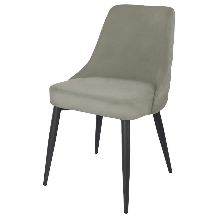 Cosmo - Upholstered Dining Side Chair (Set of 2) - Light Gray Chair Set modern furniture Contempo Furniture