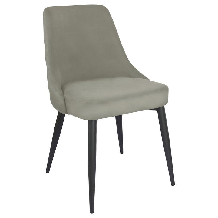 Cosmo - Upholstered Dining Side Chair (Set of 2) - Light Gray Chair Set modern furniture Contempo Furniture