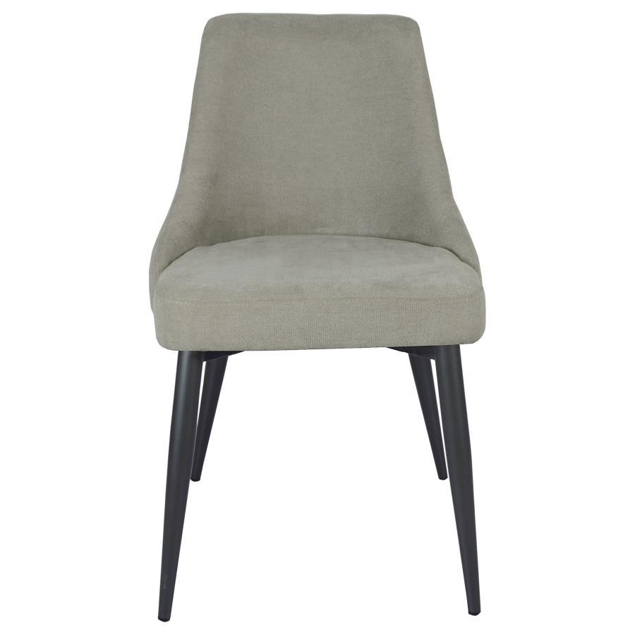 Cosmo - Upholstered Dining Side Chair (Set of 2) - Light Gray Chair Set modern furniture Contempo Furniture