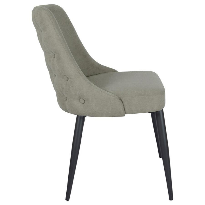 Cosmo - Upholstered Dining Side Chair (Set of 2) - Light Gray Chair Set modern furniture Contempo Furniture