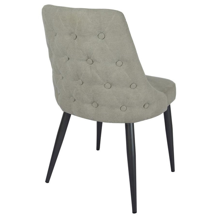Cosmo - Upholstered Dining Side Chair (Set of 2) - Light Gray Chair Set modern furniture Contempo Furniture