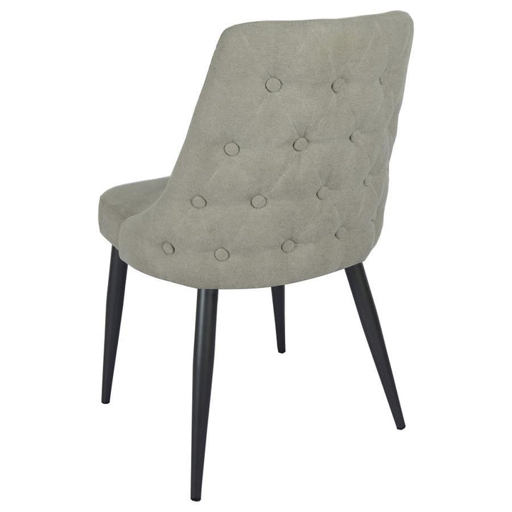 Cosmo - Upholstered Dining Side Chair (Set of 2) - Light Gray Chair Set modern furniture Contempo Furniture